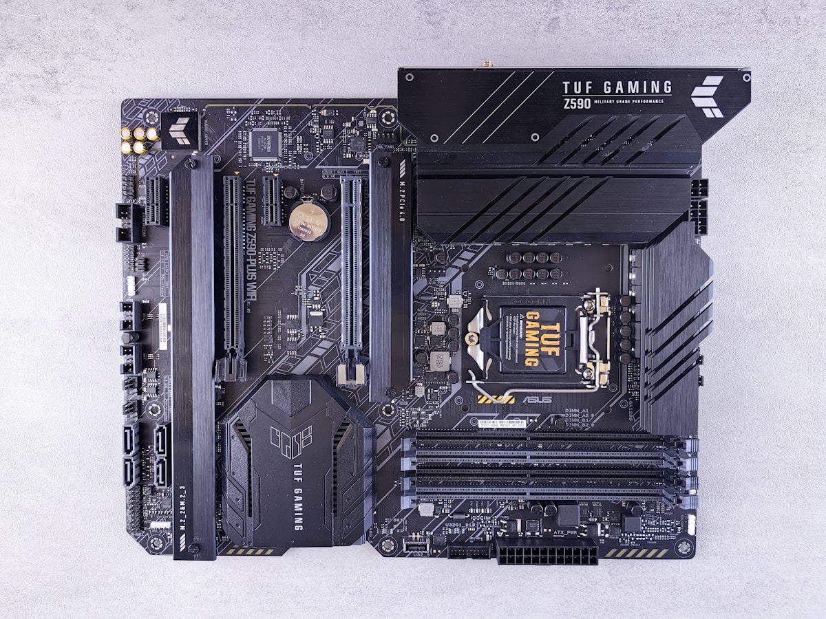 The motherboard of a computer